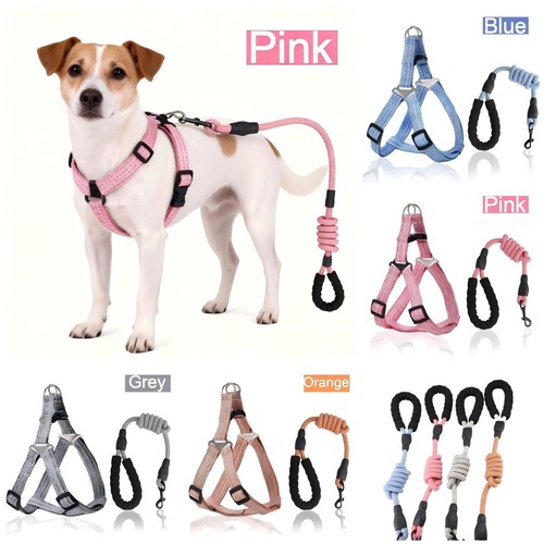 Adjustable dog harness step - step, in